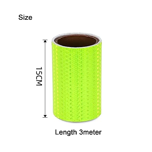 Ruban de sécurité réfléchissant fluorescent vert de 15cm x 3m - 2