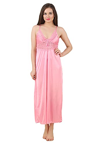Image of Fasense Women's Satin Maxi Casual Regular Nightgown