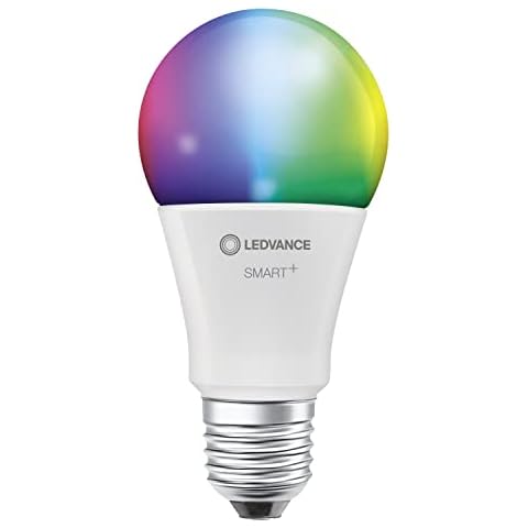 LEDVANCE Smart LEDLamp with WiFi Technology, Base: E27, Di mmable, Tunable White (2700-6500K), RGB Colors Changeable, Replaces Incandescent Lamps with 100 W, SMART+ WiFi Classic Multicolour, 1-Pack Cover