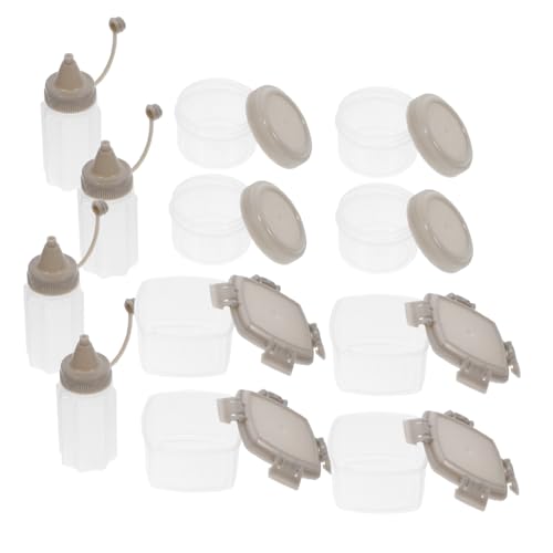 CIYODO 12-piece Condiment Squeeze Bottles Mini Sauce Containers for Salad Dressing Soy Sauce Mayonnaise Airtight for Kitchen