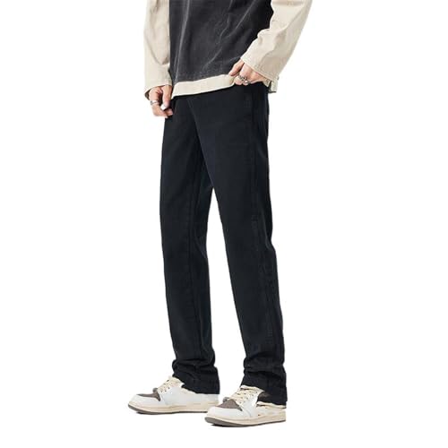 Men's Jeans Spring High Street Relaxed Pants Stretch Denim Trousers