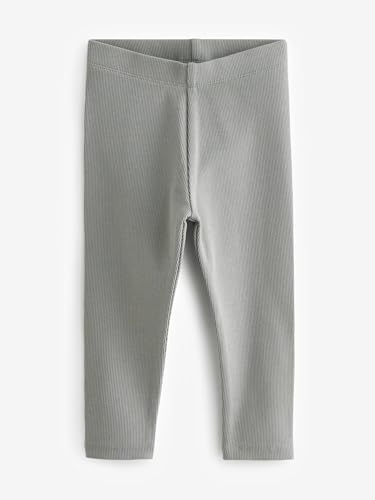 NEXT Gerippte Leggings, 3er-Pack Blau/Charcoal 12 Monate