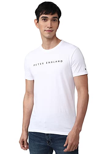 Image of Peter England Men's Solid Slim Fit T-Shirt