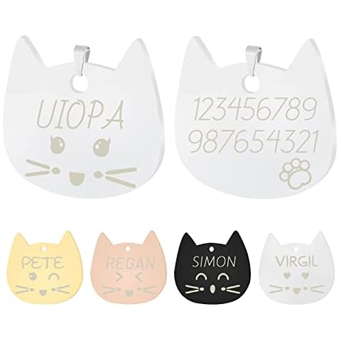 Uiopa Chapas de Acero Inoxidable para Gatos y Perros Cover