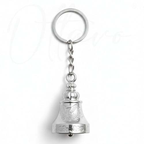 Image of OTTAVO Guardian Bell Keychain, Oxidized Copper, Tibetan Style, 5 cm Height, Good Luck Charm