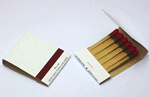 Image of 1200 Matchbooks, White, for Wedding Birthday Wholesale, Made in America (24 packs of 50)