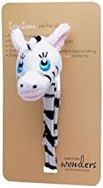 New Little Wonders Pacifier Holder, Zeta Zebra Designer Clip