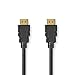 Produktbild NEDIS High Speed HDMI  Kabel mit Ethernet | HDMI Stecker | HDMI Stecker | 4K@60Hz | 18 Gbps | 1.50 m | rund | PVC | Schwarz | Plastikbeutel
