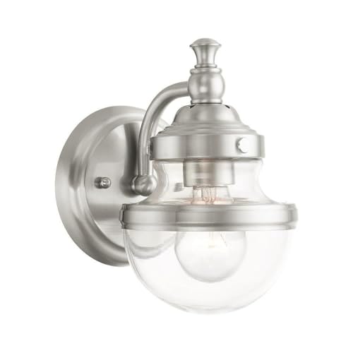 Image of Livex Lighting 17411-91 1 Light Brushed Nickel Wall Sconce