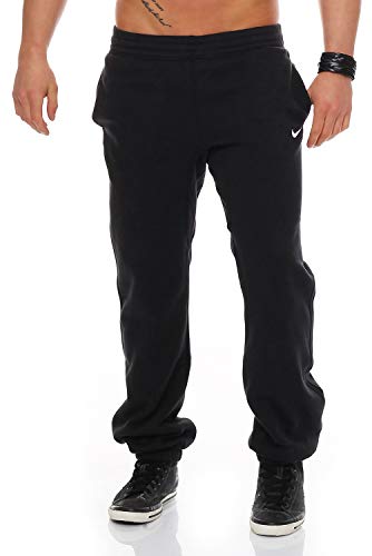 Nike Club Cuff Pants-Swoosh Men's Tracksuit Bottoms , 611459-010 , Black - black / white, L - Image 2