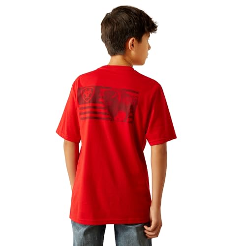ARIAT Boys Etched Buffalo Lof Flag T-Shirt