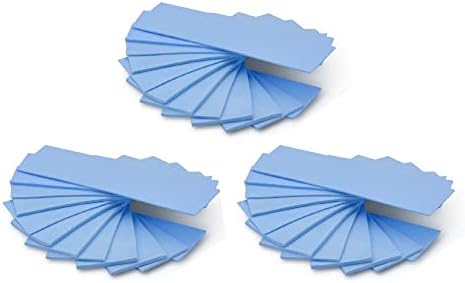 ADWITS 120 opakowań 20x67x0,5mm termoprzewodzących podkładek silikonowych o przewodności cieplnej 6,0 W/mk,miękki i bezpieczny Łatwy do zastosowania dla SSD CPU GPU LED IC Chłodzenie chipsetu -Niebieski