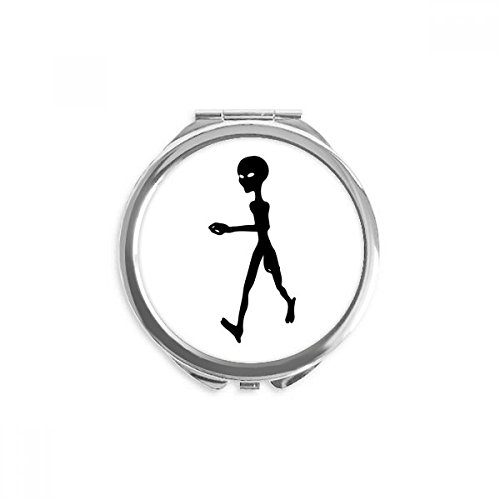 Miroir de poche alien de maquillage rond multicolore format compact voyage