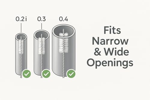 Image of 3 Drinking Straw Cleaning Brush Long - Bristle Cleaner for Stainless Steel Drink Straws Heavy Duty Brushes for Washing Glass Silicone Metal Straws Tea Pot Spout Mini Micro Bottle