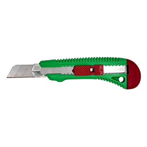 Cuttermesser Universalmesser mit Metallschiene und 2 Ersatzklingen 18mm - 24er-Pack