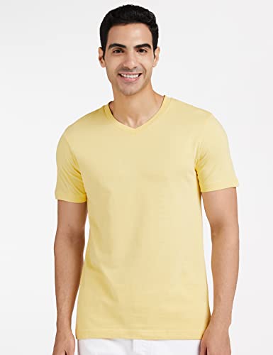 Image of Amazon Brand - Symbol Men's Solid Cotton T Shirt | Plain | V Neck | Half Sleeve-Regular Fit | Combo Pack of 3 (Available in Plus Sizes)
