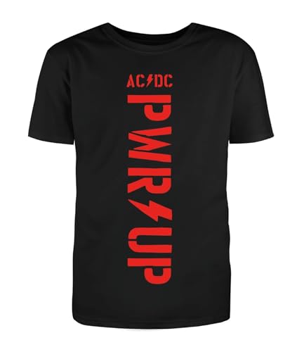 T-shirt AC DC PWRUP 2024 coton lourd dos imprimé dates noir L