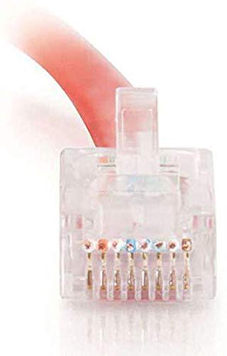 Image of C2G 24510 Cat5e Crossover Cable - Non-Booted Unshielded Network Patch Cable, Red (7 Feet, 2.13 Meters)