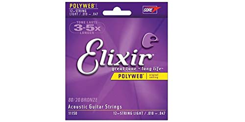 ELIXIR (エリクサー) 12弦アコースティックギター弦 POLYWEB Light 12弦用 #11150