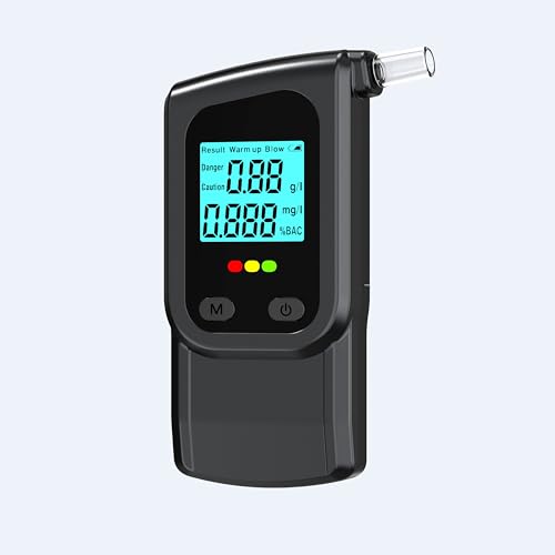 Breathalyzer, Portable Breath Alcohol Tester with Digital LCD Display,for Home, Travel, Parties, Car