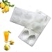Produktbild Uuxkgu Cedric Grolet Formen,mango Silikonform,6 Cavity 3d Lemon Shape Fruit Silicone Shape Brownies Cake,Pudding,Eiswürfel Und Gelee,3D Backformen DIY Mold,Dessert Kuchen Dekoration Werkzeuge-A