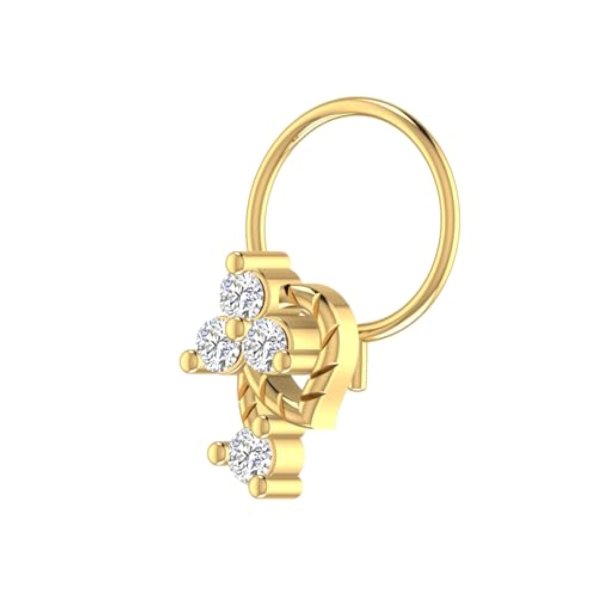 Women's 9K BIS Hallmarked Yellow Gold Stud Nosering