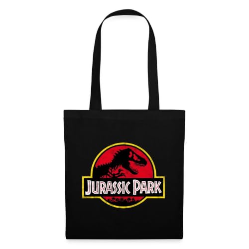 Image of Spreadshirt Jurassic Park Classic Logo In Red With T-Rex Tote Bag