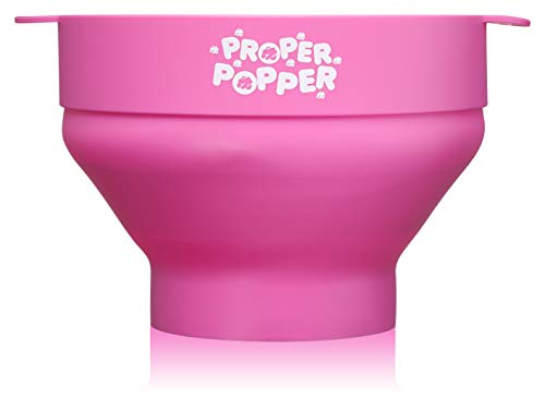 Image of The Original Proper Popper Microwave Popcorn Popper, Silicone Popcorn Maker, Collapsible Bowl BPA Free & Dishwasher Safe - (Pink)