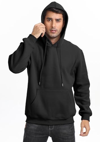Jhsnjnr Jhsnjnr Hoodie Herren Einfarbig Basic Sweatshirt mit Kapuze Kordelzug Hoody Freizeit Pullover Langarm Lounge Kapuzenpullover - Detailansicht 2 | TV | Video | Foto