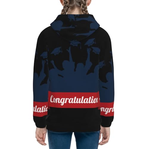 Congratulation Graduate Kids Pullover Hoodies Boys Sweatshirts Girls Athletic Clothes with Pocket4
