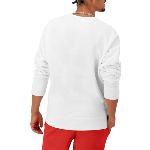 Champion Herren Powerblend Sweatshirt, Weiße kleine Schrift, S – Ansicht 2