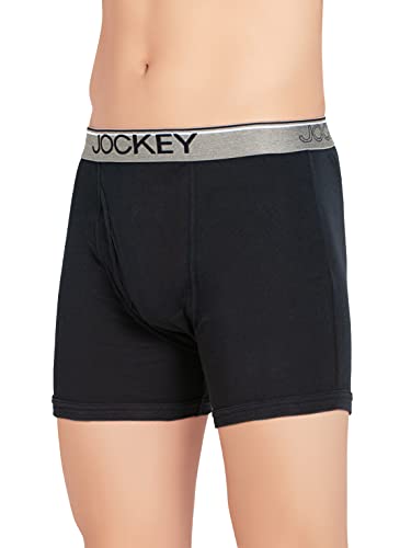 Image of Jockey 8009 Men's Super Combed Cotton Rib Solid Boxer Brief with Ultrasoft Waistband (Pack of 2)