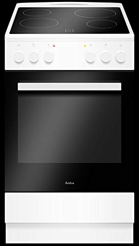 Amica SHC 903 031 Weiß Standherd Elektro Glaskeramik Kochfeld 50cm Intensivgrill