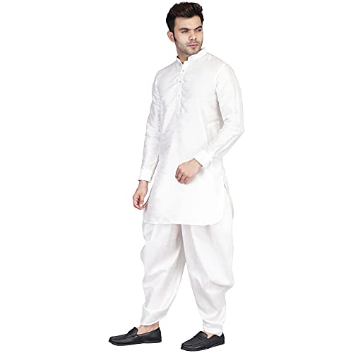 Image of TAHVO Men's Casual Cotton Kurta Shirt, Short Kurta