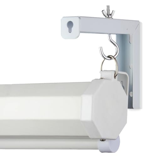 Soporte de pantalla para proyector ajustable de metal blanco resistente de pared 4