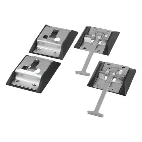 Yuanpgky Juego de 2 cierres de retención de puerta, acero inoxidable y hierro galvanizado y placa de captura para camión, caravana, armario, compartimento, puerta corredera (hierro galvanizado)