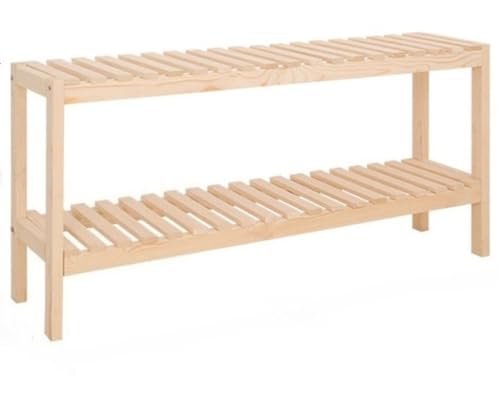 Nihig無垢材収納ラック オープンシェルフ オープンラック北欧風窓辺フロアスタンド、ベッドサイドテーブル改造、リビング収納、シンプル、大容量、オープンタイプ、寝室・リビング・キッチン・庭に最適 組み立て 置物架 組立簡単 (ナチュラル,100*35*50