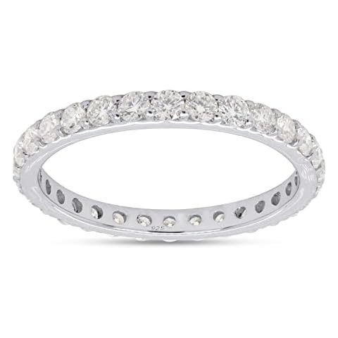 SAVEARTH DIAMONDS 1 Carat Moissanite Wedding Band Cover