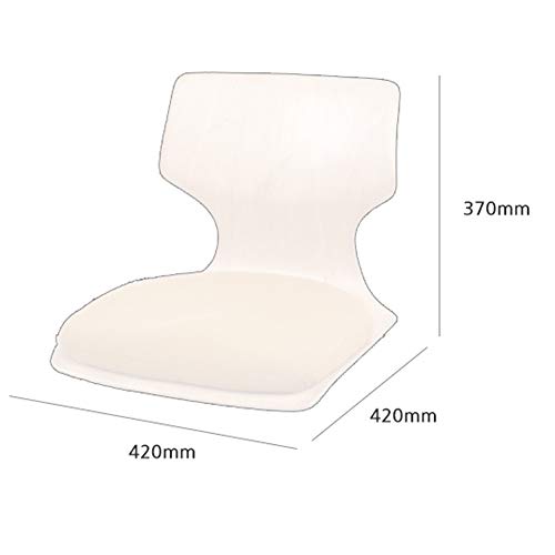 Japanese Style Floor Chair Legless Sitting Seat Hipack Chairs Wood L Shape With Foamed Cushion (Random Color) Holding Home Living Room (Cherry) #TOP4