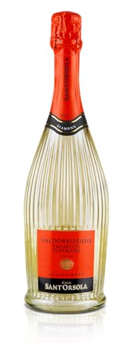 Sant'Orsola - Valdobbiadene Prosecco D.O.C.G. Superiore Millesimato Extra Dry, da Uva Glera, Sapore Fresco, Armonico, Sapido e Bilanciato, 1x750 ml