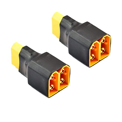 LINSYRC 2-Pack XT60 Plug Parallel Connector 2-Male to 1-Female Adapter Splitter for RC NiHM Lipo Battery ESC by LINSYRC - Used condition - Image 3