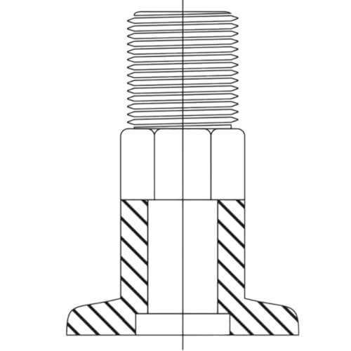 Adaptador NPT macho a brida KF25 para lineas de destilacion artesanal 5