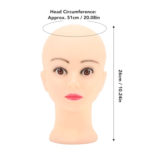 Cabeça de Manequim Careca, Cabeça de Manequim de Cosmetologia de PVC, Cabeça de Manequim Careca Maci