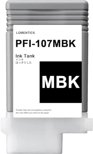 Image of PFI-107 130ml Ink Tank (2-Pack, Matte Black) Lometic Compatible PFI-107MBK Ink Replacement for iPF680 /685 /780 /785 Printer | Compatible PFI-107MBK Ink Replacement for iPF680 /685 /780 /785 Printer