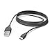 Price comparison product image Hama Micro-USB Cable (USB-A 2.0 Male to Micro-USB Charging Cable,High Speed Data Transfer Cable 480Mbps, 3m, for Samsung Galaxy S21/S20/S10/S9/S8, Huawei P30/P20, Xiaomi) Black
