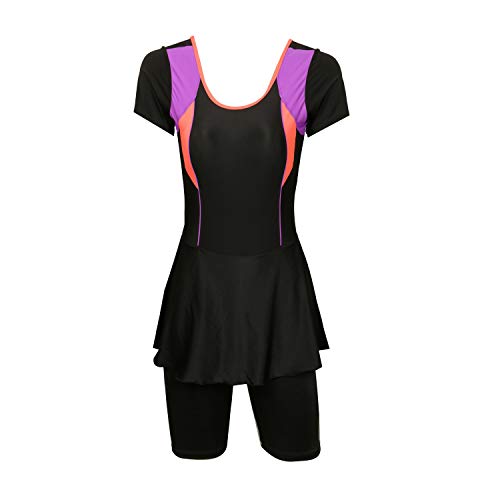 Lycot -Ladies Half Sleeve Frock + Cycling Pattern-2 (Black | Size -3Xl)