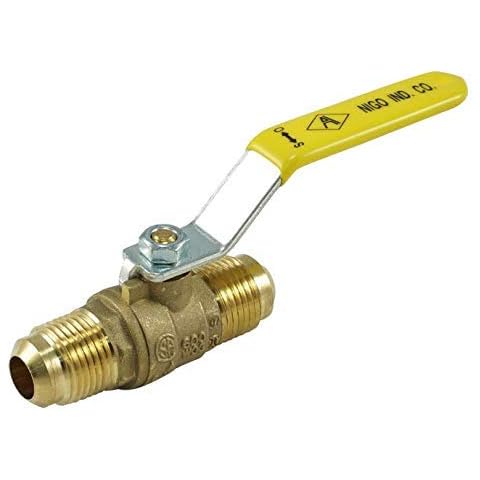 Nigo Industrial Co. 245SS Series Forged Brass Ball Valve, Standard Port, Rated to 600WOG (1/2" Flare x 1/2" Flare) Cover