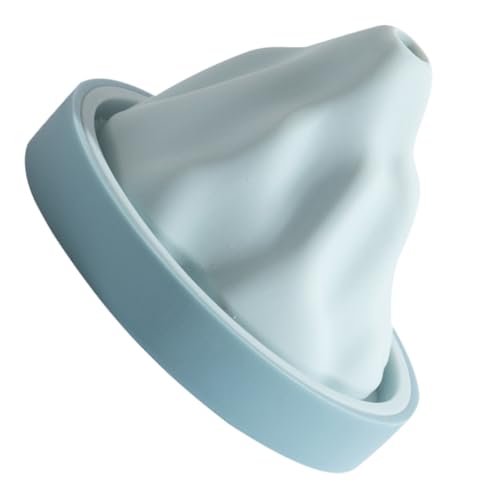 LOLIPPYY Molde para Cubitos de Hielo de Silicona Forma de Montaña Color Azul Bandeja para Hacer Hielo para Refrigerador Cocina y Hogar Incluye Embudo para Facilitar Llenado