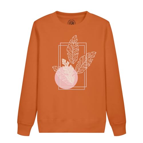 Sweatshirt enfant feuilles tropicales aux finitions soignées style jungle