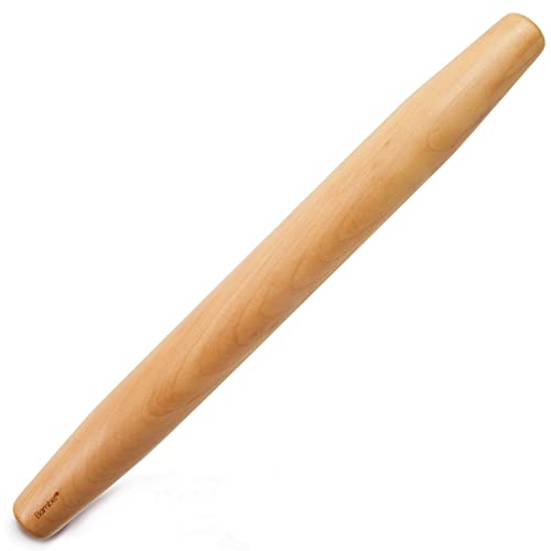 Bamber Wood French Rolling Pin For Baking Wooden Pastry Pizza Dough Roller, 17-1/3 Inch By 1-4/5 Inch #TOP15